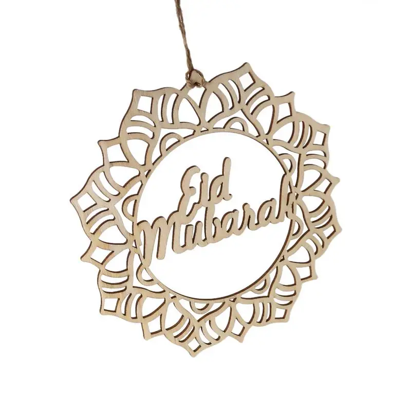 Eid Mubarak Al-Fitr декоративный венок деревянная текстовая гирлянда Подвеска для