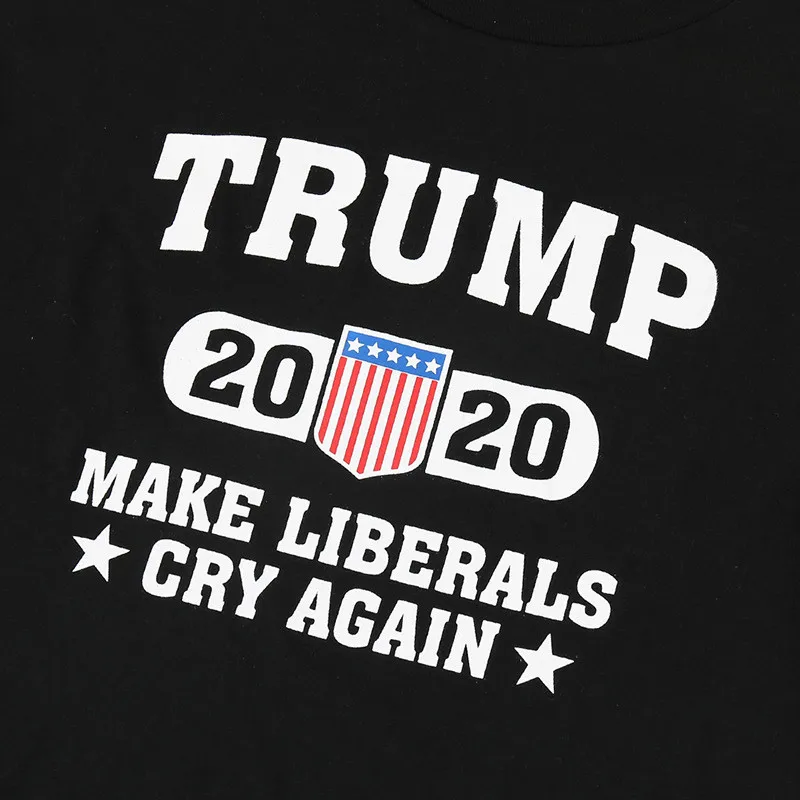 2020 Трамп повседневная мужская и женская черная футболка американская