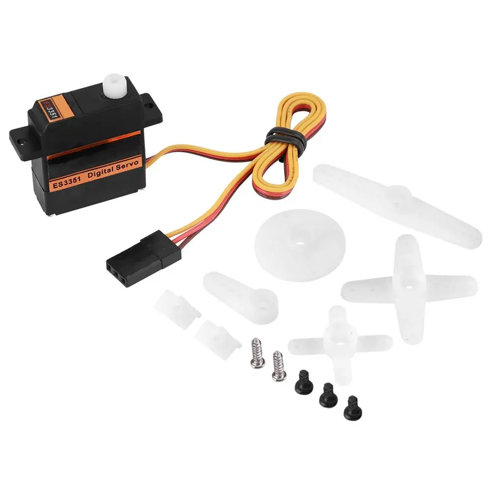 ES3351 Mini Digital Servo For RC Model helicopter Accessory 10.6g 4.8V-6.0V Alloy Gear for Futaba / JR Plug | Игрушки и хобби