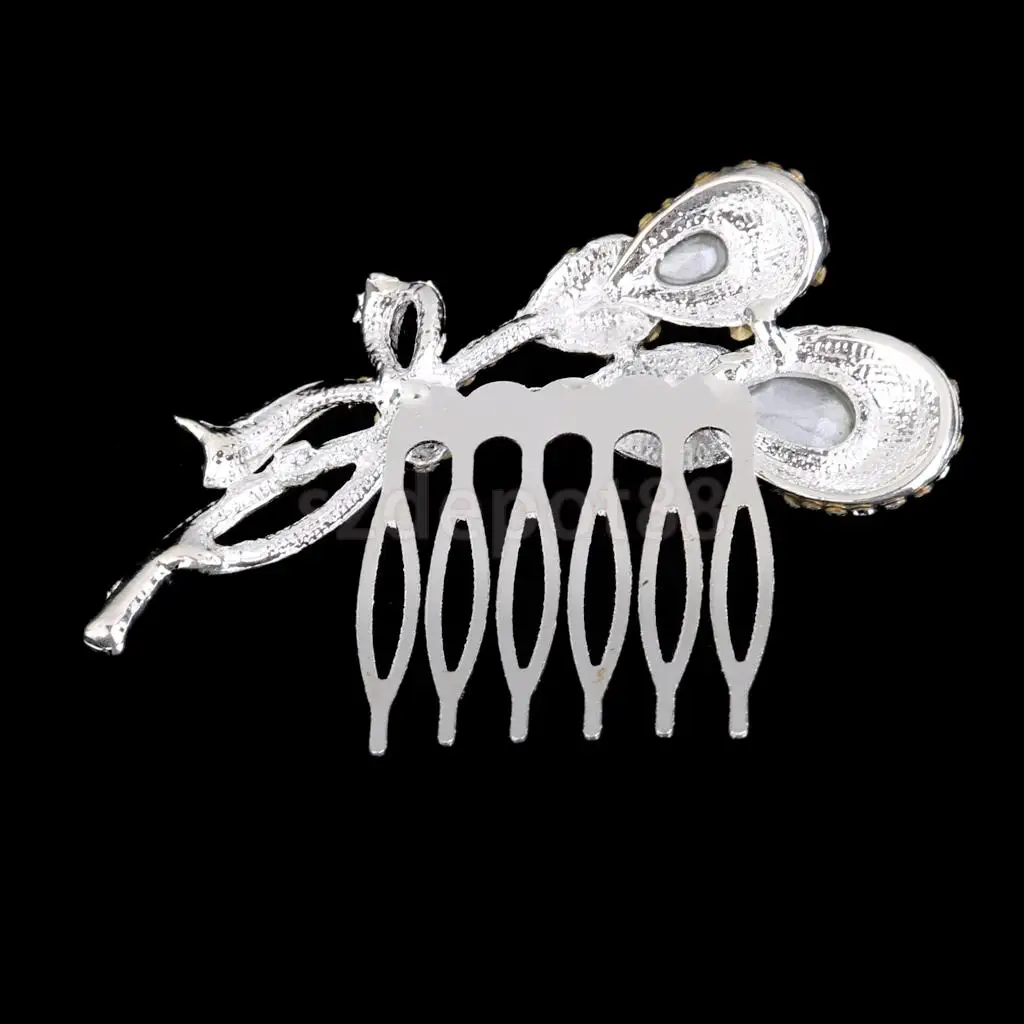 SPMART свадебный гребень для волос со стразами букет невесты с бантом|rhinestone hair comb|hair