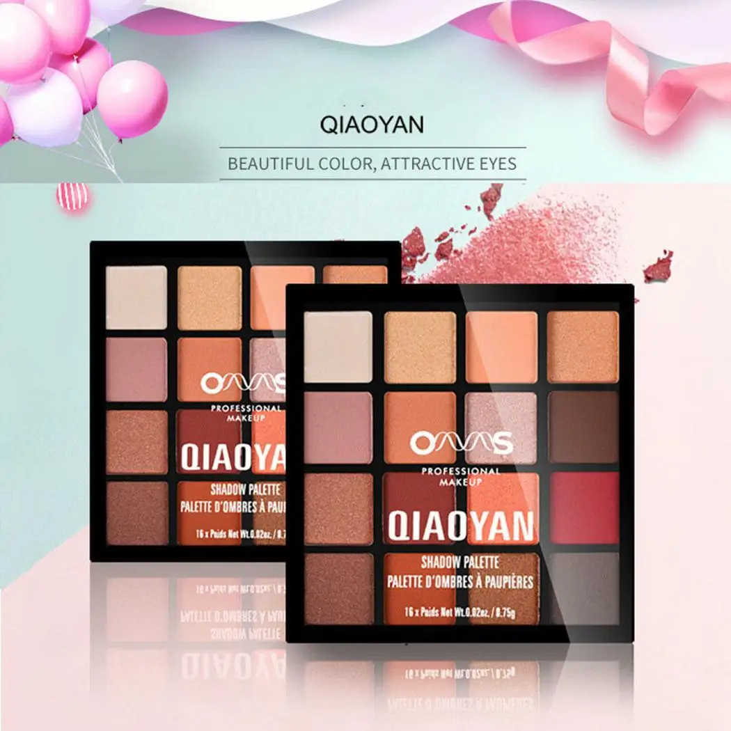 16 цветов Professional Eye Shadow Palette Matte China casual вечерние Y Dating 87 1 г Косметика для макияжа| |