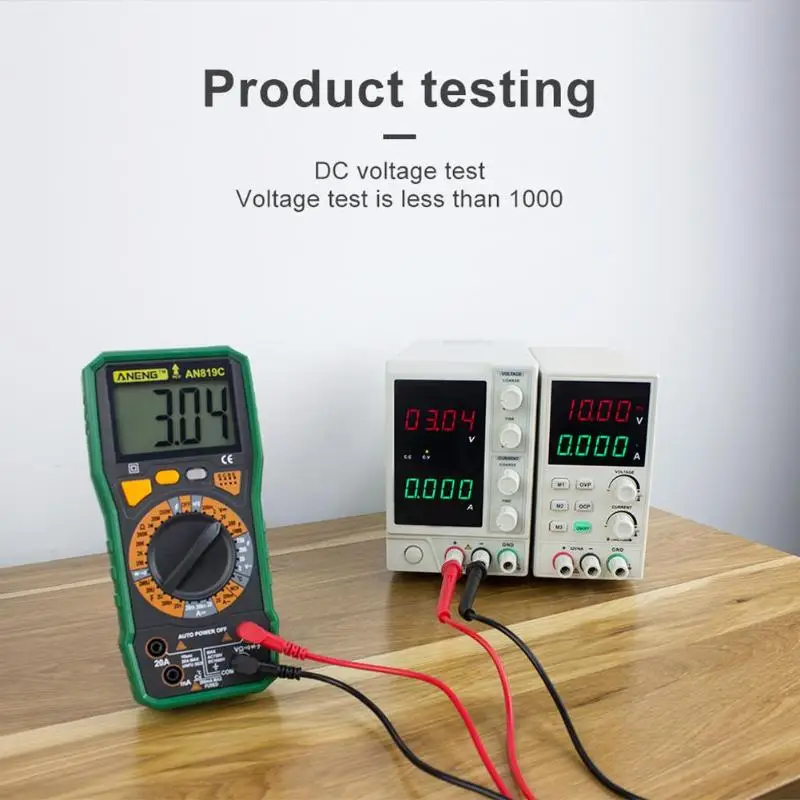 Alloet ANENG AN819C Цифровой мультиметр lcd AC/DC резистивно емкостный Амперметр тестерметр синий зеленый