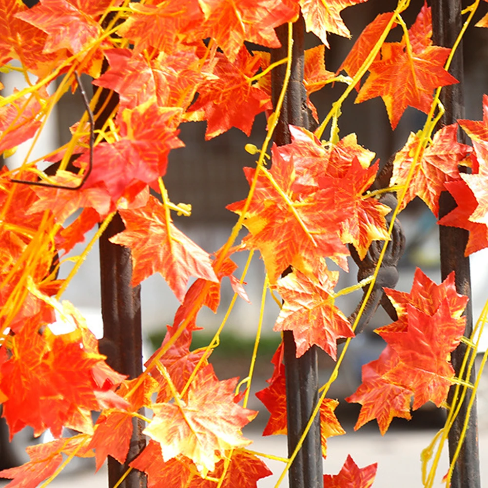 Искусственные кленовые листья ротанга 12 шт. шелковые лозы имитирующие растения