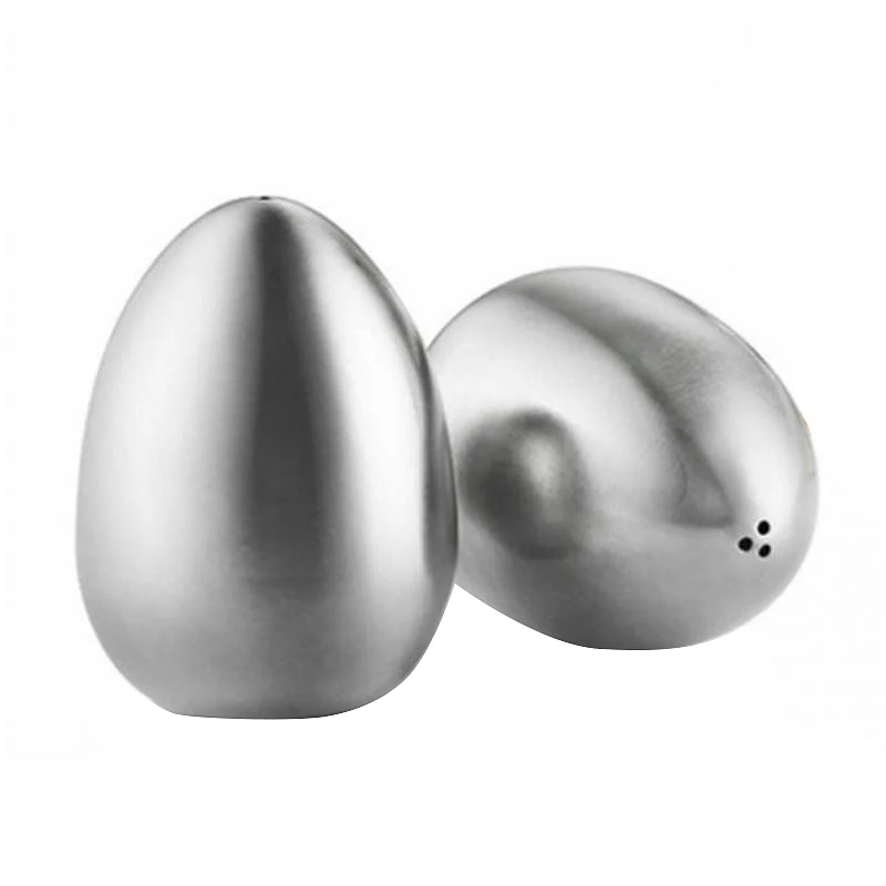 Hot Sale Stainless Steel Egg Shaped Salt Pepper Shaker Table Server Kitchen Gadgets Herb Spice Tools | Дом и сад