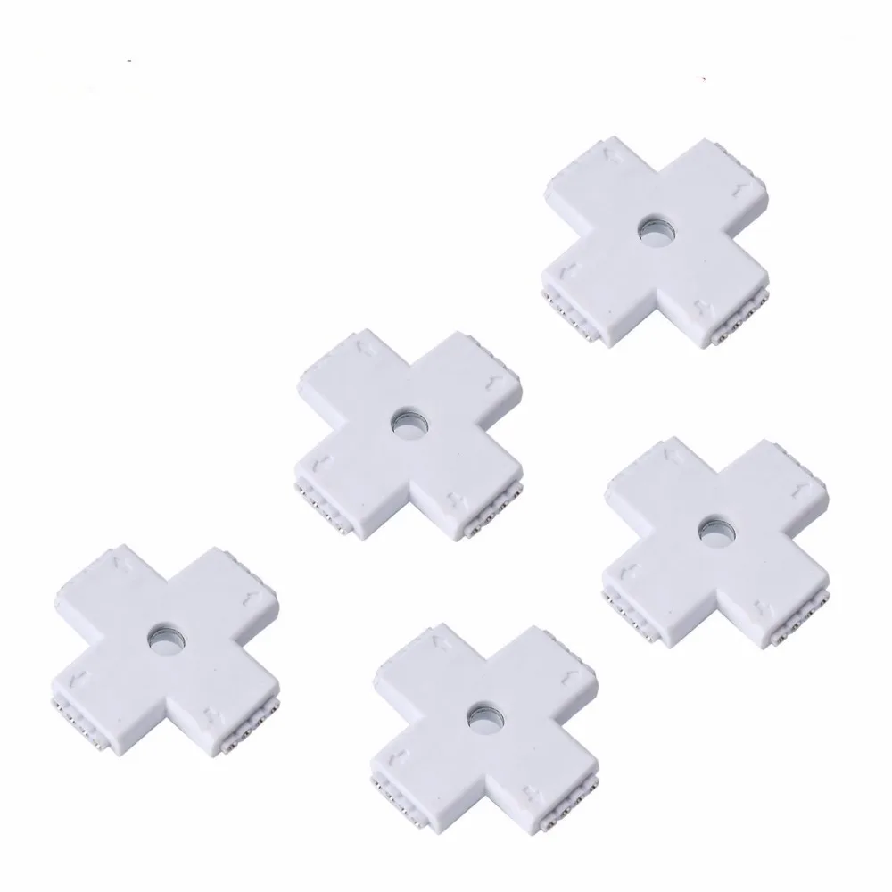 [Seven Neon] Бесплатная доставка пластиковый cnorner L T X shape 4PIN 10 мм FPC 5050 3528 RGB разъем