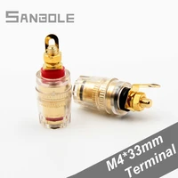 4mm banana plug terminal binding post for speaker pure copper gold plated power amplifier horn connection