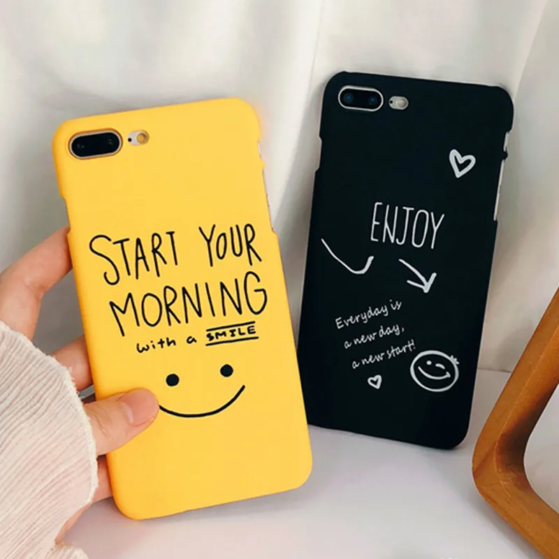 Cartoon Couples Phone Case For Iphone X 6 6s 7 8 Plus Ultra Thin Hard Pc Back Cover Funny Letter Cases Capa |
