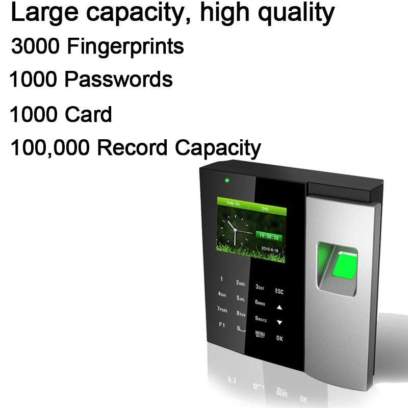 Система контроля рабочего времени биометрический считыватель TCP/IP USB сканер