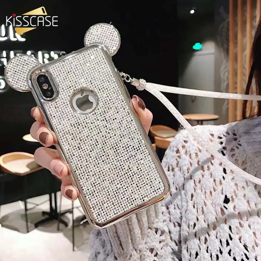 Чехол KISSCASE с блестящим покрытием для Samsung Galaxy S9 S8 Plus чехлы телефонов S7 S6 Edge