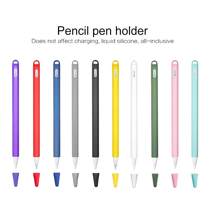 Мягкий силиконовый чехол для Apple Pencil 2 го поколения iPad крышка с наконечником