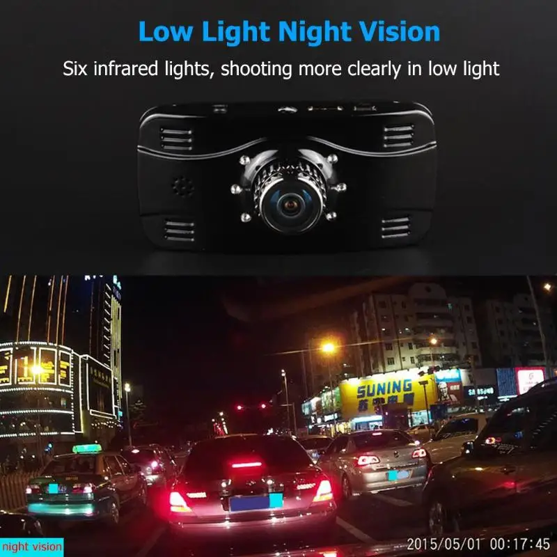 Phisung 2 7 дюймов 1080p Full HD Автомобильная DVR камера 170 объектив ночное видение WDR для
