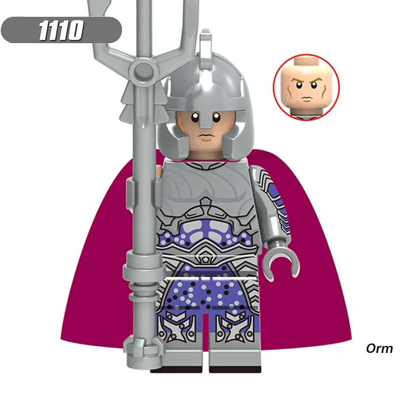 Конструктор Legoed DC с миниатюрными супер героями Aquaman Black Manta Vulko Atlanna Mera Arthur Curry Nereus Orm