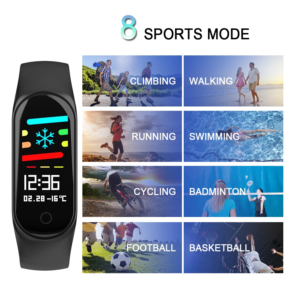 M3S Smart Wristband Fitness Tracker Sports Bracelet Life Waterproof Blood Pressure Heart Rate Monitor Band | Электроника