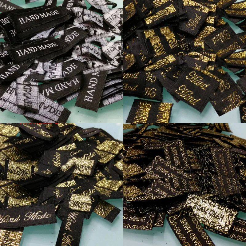 Lychee 100pcs Satin Handmade Label Sewing Garment Embossing Tags DIY Factory Wholesale Home Collection New Arrival | Дом и сад
