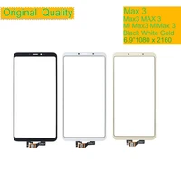 10pcslot for xiaomi mi max 3 mimax3 max3 touch screen digitizer touch panel sensor front outer glass max 3 touchscreen