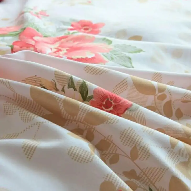 3 шт./4 шт. хлопок лист цветочный одеяло с принтом Обложка Постельное белье