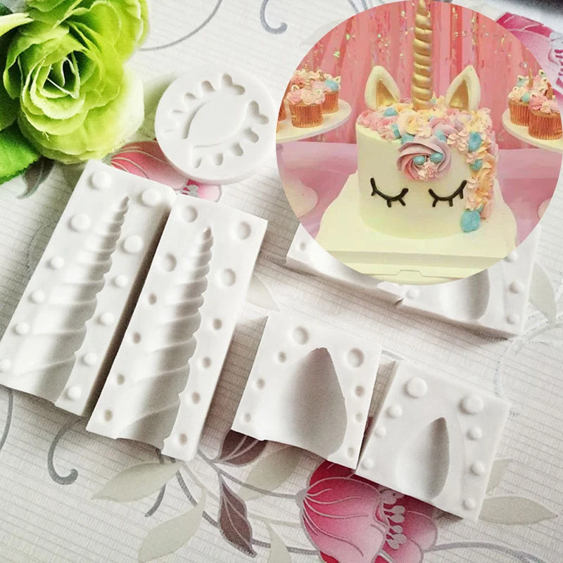

Premium 3D Unicorn Baby Birthday Silicone Cake Mold Fondant Sugarcraft Mould Baking Tool