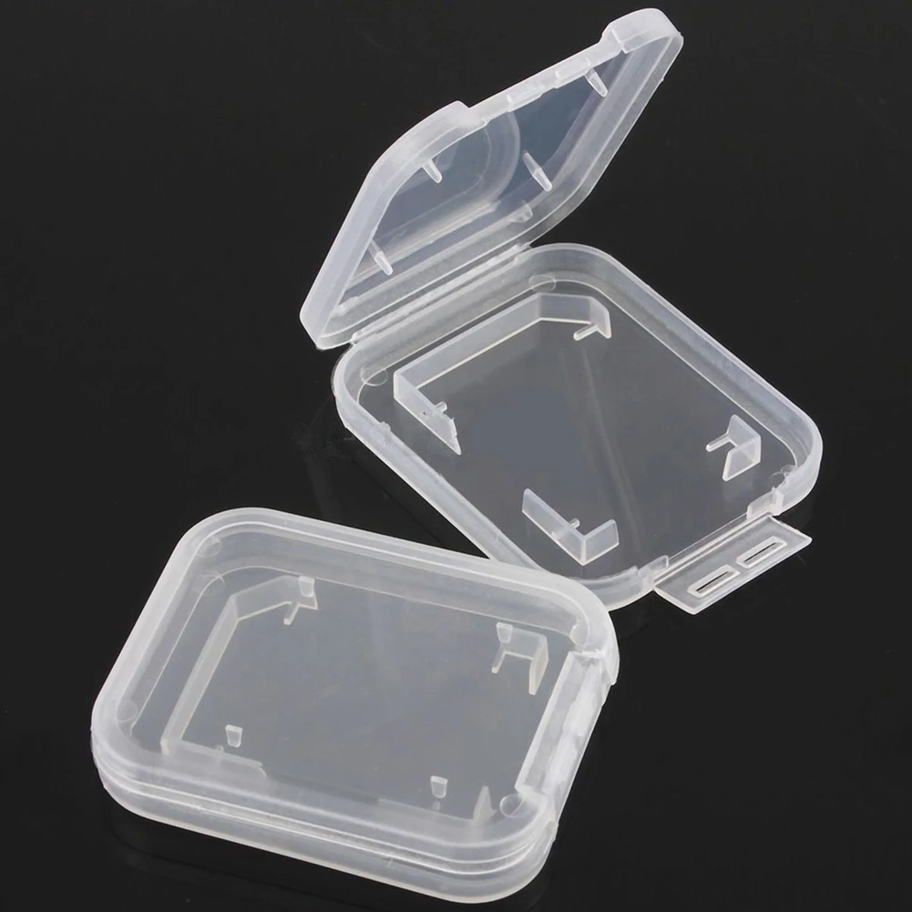 

10Pcs Lightweight Clear Standard SD SDHC Memory Card Case Storage Holder Box