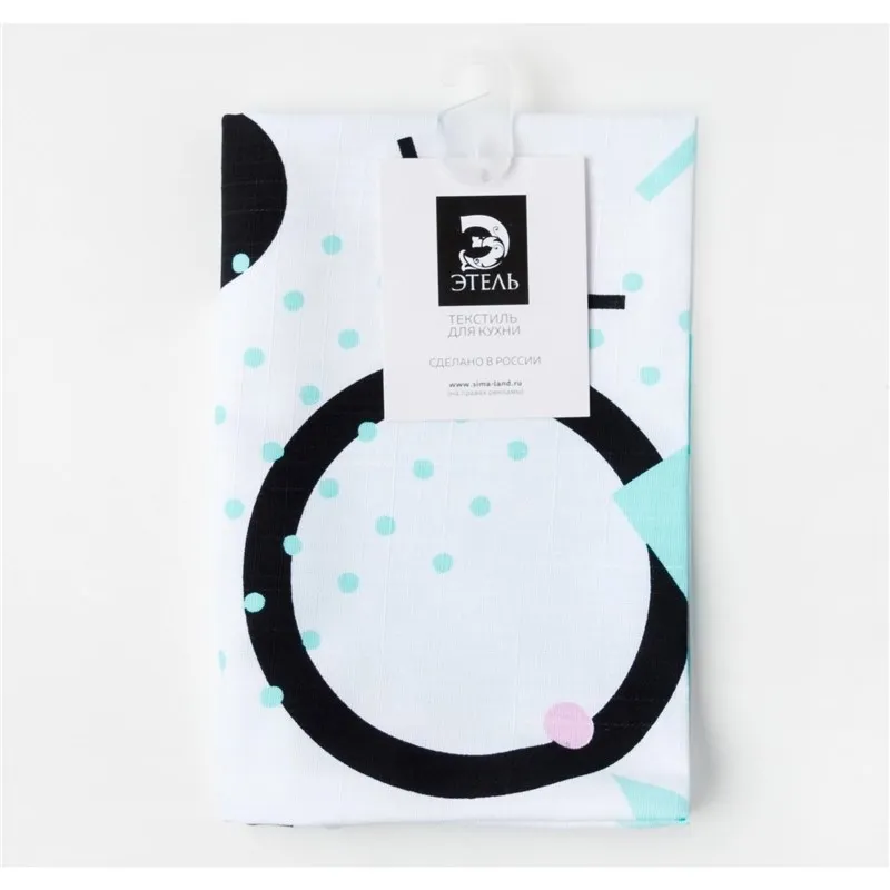 Полотенце Этель Квадраты 35×65 см на петельке репс пл. 130 г/м² 100% хлопок | Дом и сад