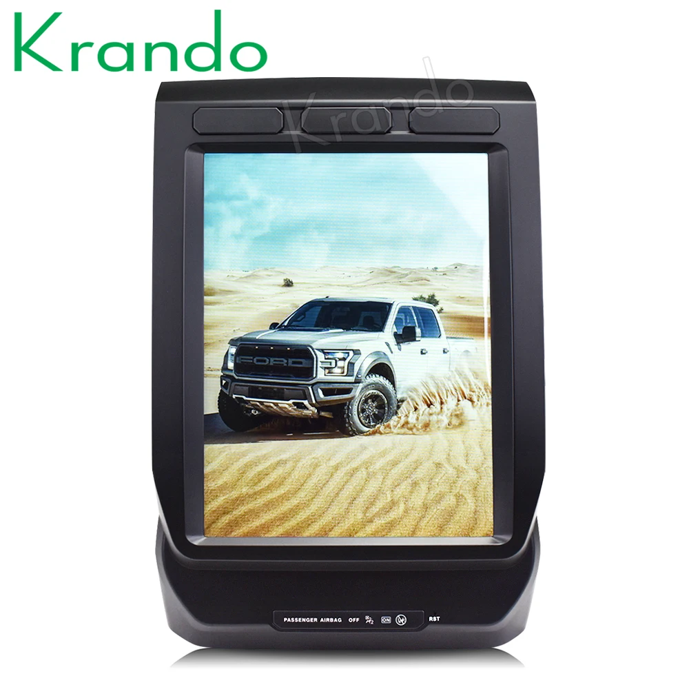 Krando Android 6 0 12 1 &quotTesla вертикальный сенсорный экран автомобильный dvd gps для Ford F150 2015