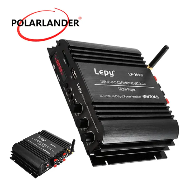 Bluetooth плеер Автомобильный без адаптера 2 канала 45 Вт поддержка SD FM MP3 DVD|lepy bluetooth|stereo