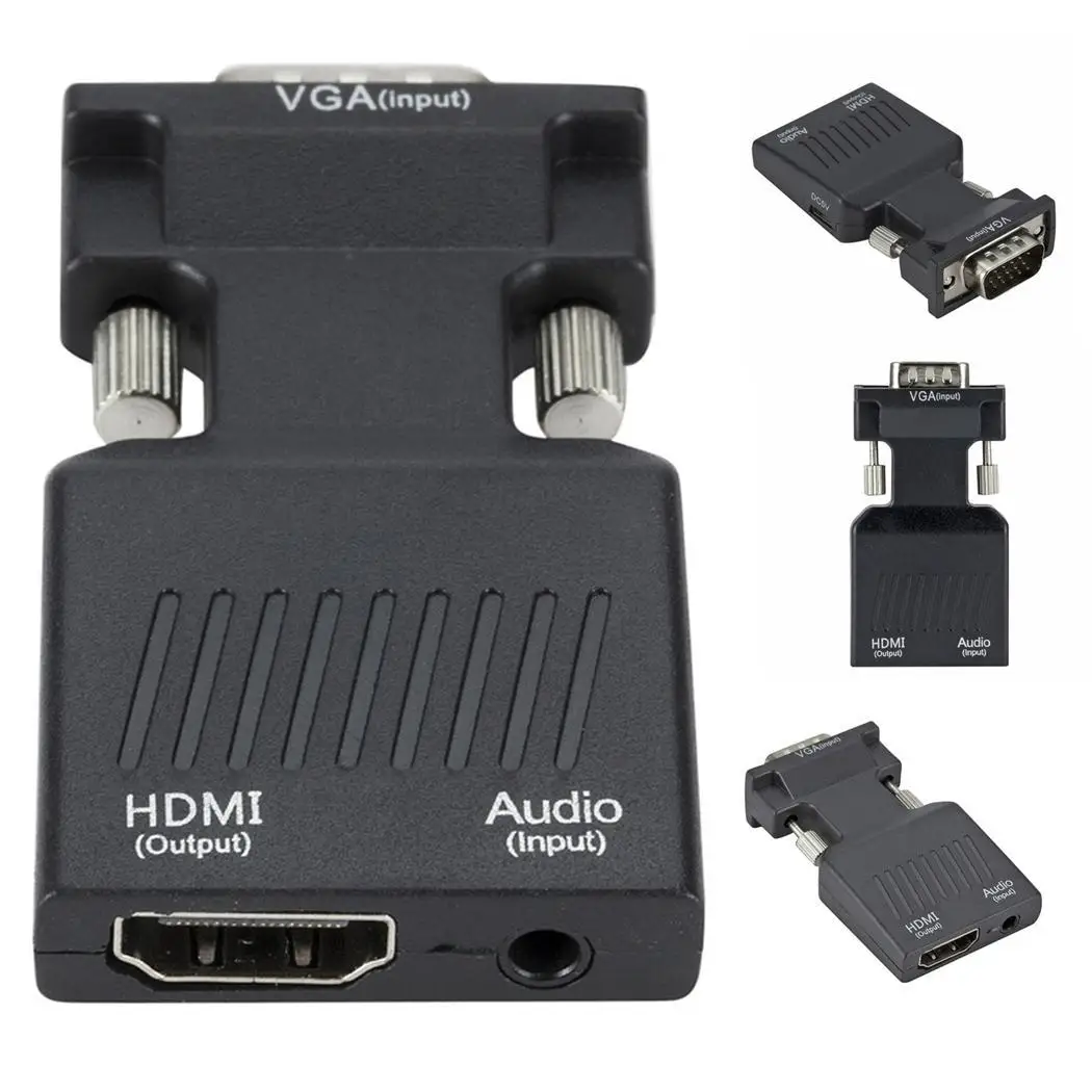 VGA к HDMI адаптер мужчина Женский конвертер с аудио поддержка 1080 p для компьютера
