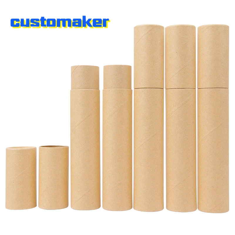 50pcs Long Paperboard Container Boxes Cardboard Tube For Pencil Pastel Gift Sketch Mail Bottle Packaging Kraft Wrapping Storage