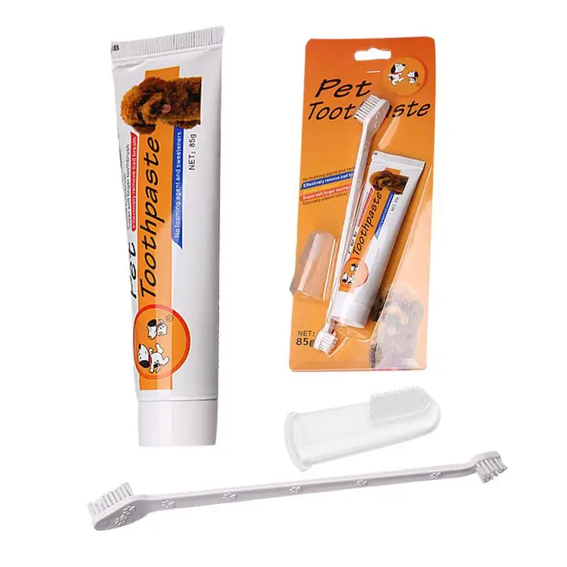 Pet Oral Care Kit Dog Cat Toothbrush Toothpaste Set Improve Hygiene Mouth Cleaning Reduce Dental Plaque |