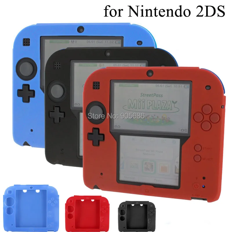 EXLENE Мягкий силиконовый чехол для 2DS защитный мягкий гелевый резиновый кожи |