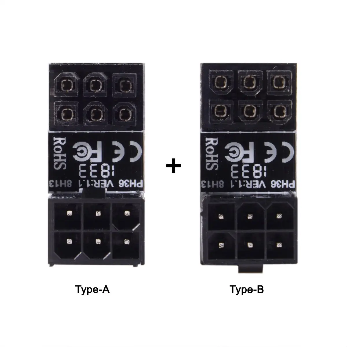 

ATX 6Pin Female to 6pin Male 180 Degree Angled Power Adapter for Desktops Graphics Card