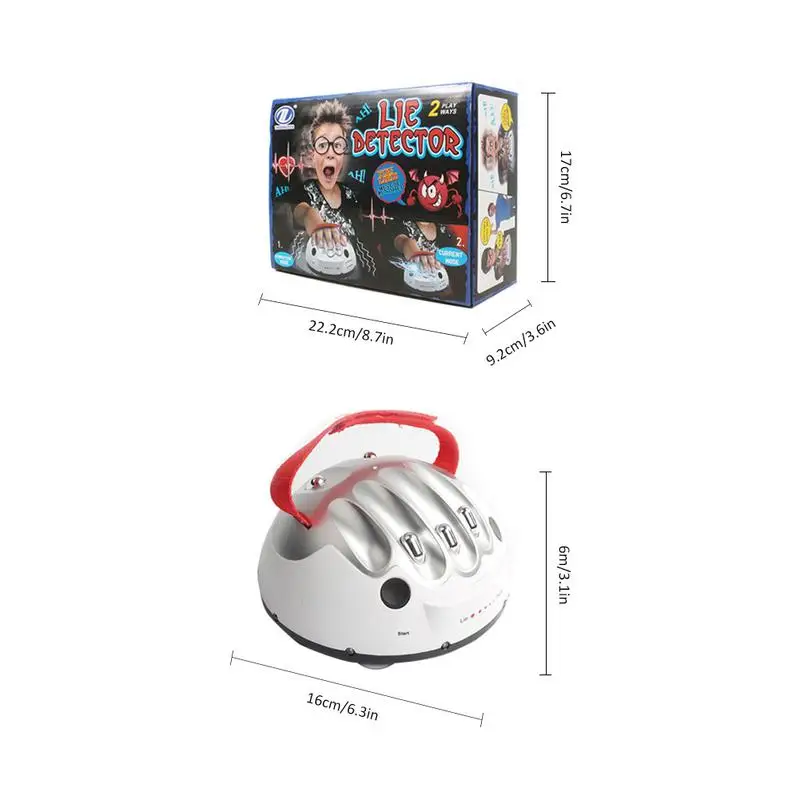 

Polygraph Test Tricky Funny Adjustable Adult Micro Electric Shock Lie Detector Shocking Liar Truth Party Game Consoles Gifts Toy