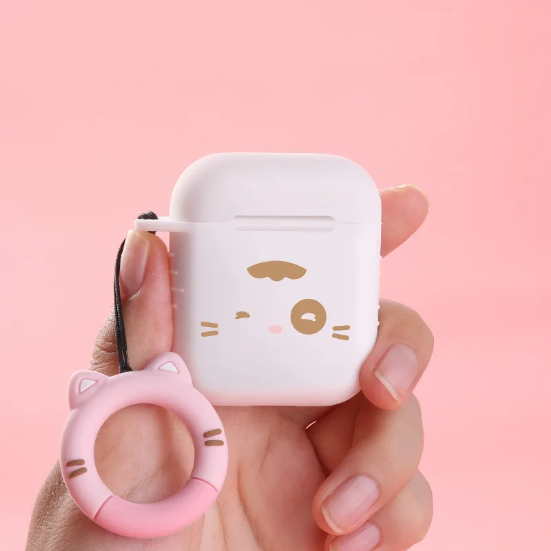 Новейший милый Bluetooth беспроводной Чехол для наушников Apple AirPods силиконовый