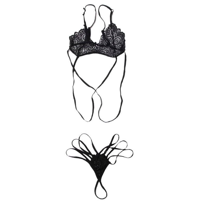 

Women Sexy Sissy Lace Lingerie Cross Lace Bandage Babydoll G-String Thong Underwear Nightwear S-XL