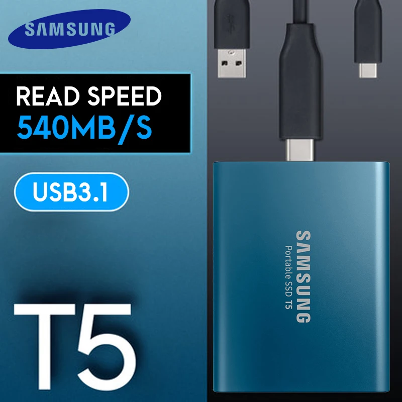 Внешний SSD накопитель Samsung T5 250 ГБ 500 Гб 1 ТБ 2 внешний твердотельный жесткий диск Hd