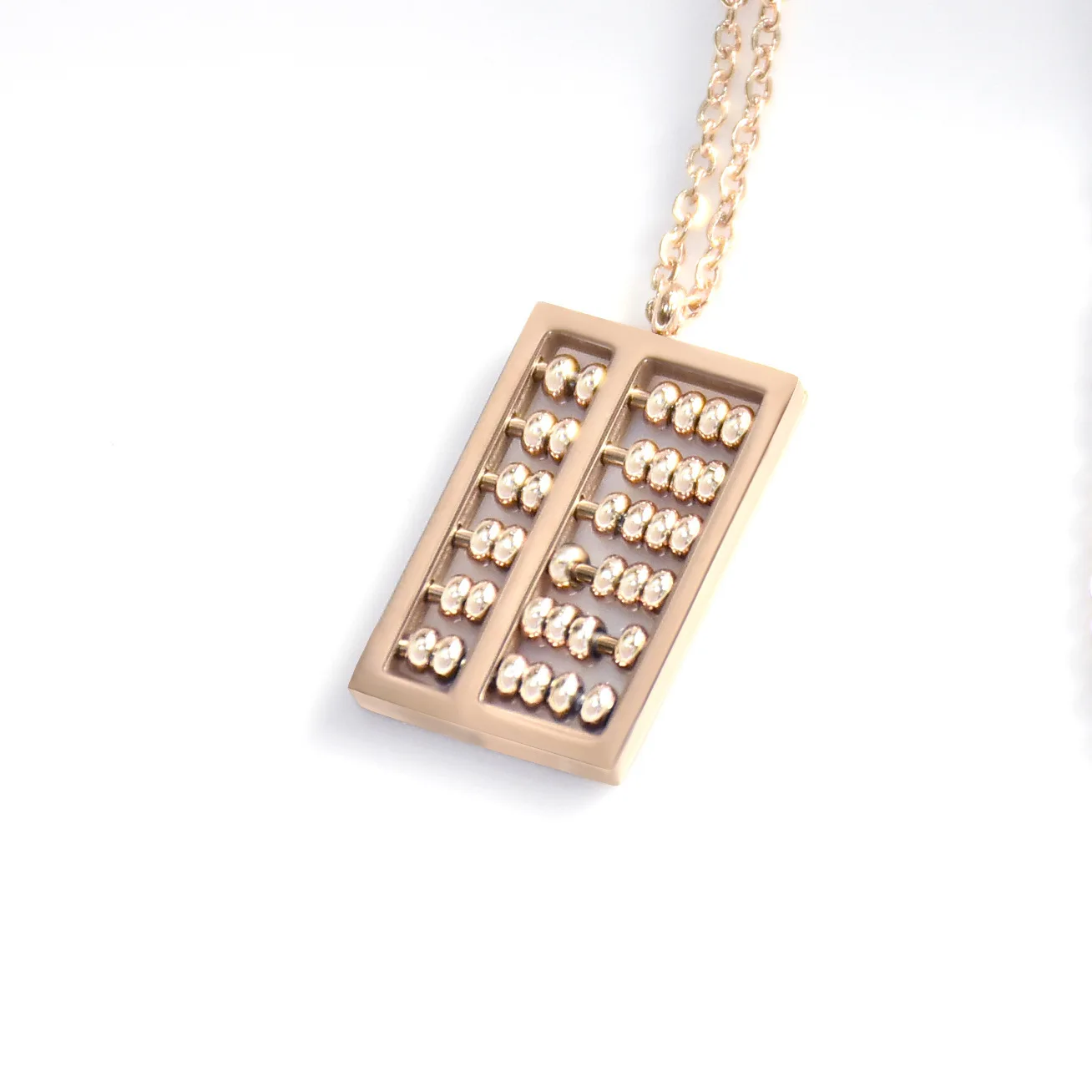 Stainless Steel Rose Gold Plated Necklace Titanium Abacus Pendants x30 | Украшения и аксессуары