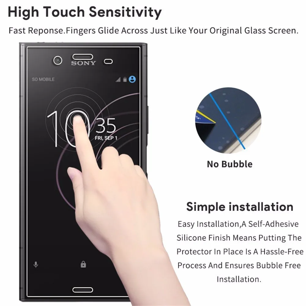 Премиум Защита экрана для SONY Xperia XA2 XA1 Ultra XZ2 XZ1 X Compact L1 L2 Закаленное стекло Защитная