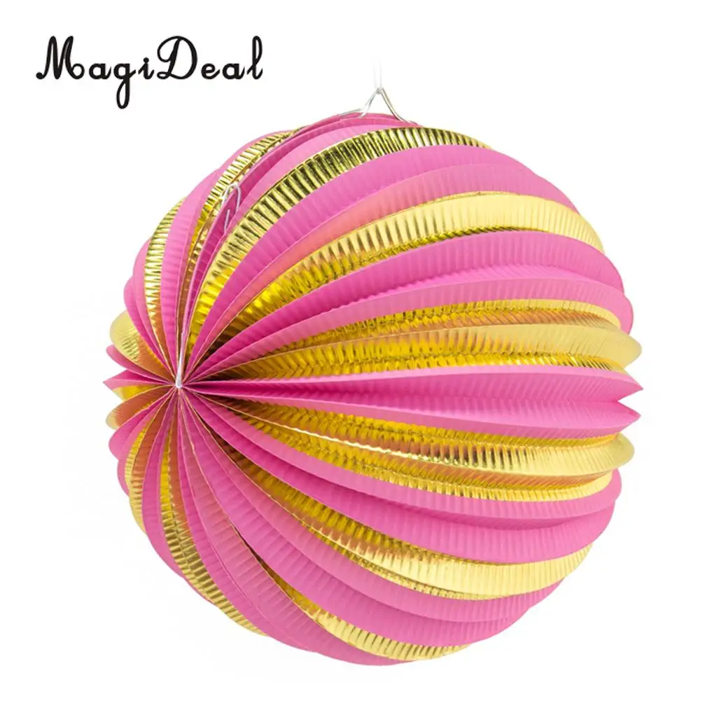 MagiDeal набор из 3 Круглый Бумага фонари для дня рождения свадебные Baby Shower вечерние