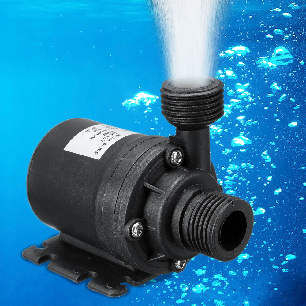 Ультра тихий мини DC 12V Водяной насос лифт 5M 800L/H бесщеточный мотор погружной