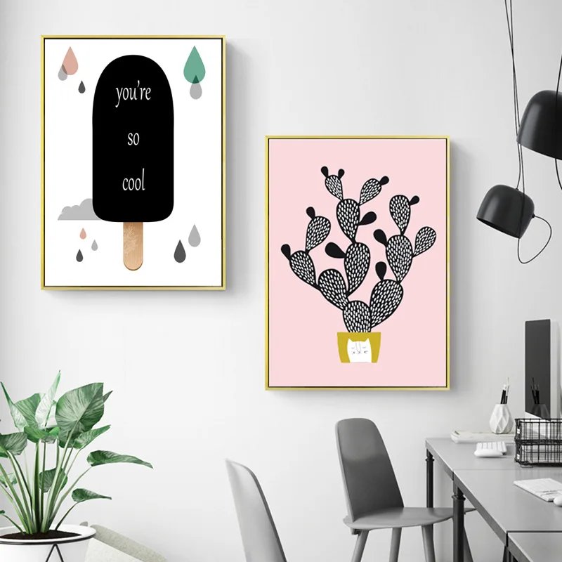 Современный простой и креативный мультяшный декор в скандинавском стиле с