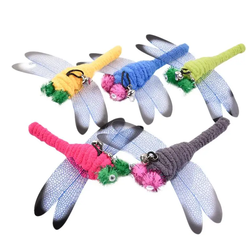 Кошка игрушка стрекоза форма для кошек Забавный дразнит кошка котенок прыжки