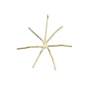 Beadsnice Женская фурнитура для ювелирных изделий из стерлингового серебра 925 пробы, подвески с 6 зубцами, заготовки, подвески из 14-каратного золота, ожерелье