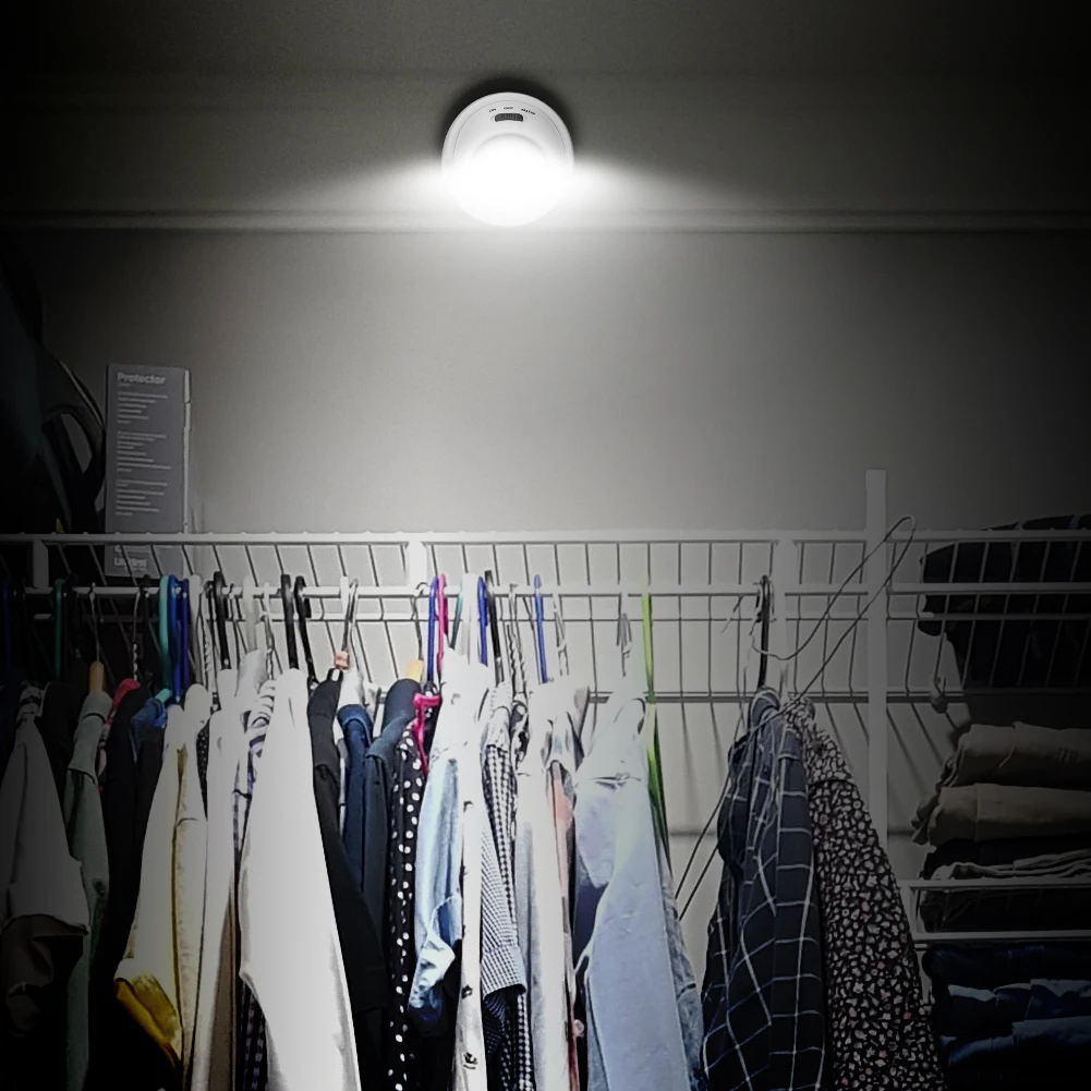 COB LED PIR датчик движения ночник для передней двери Кабинета лестницы на батарейках