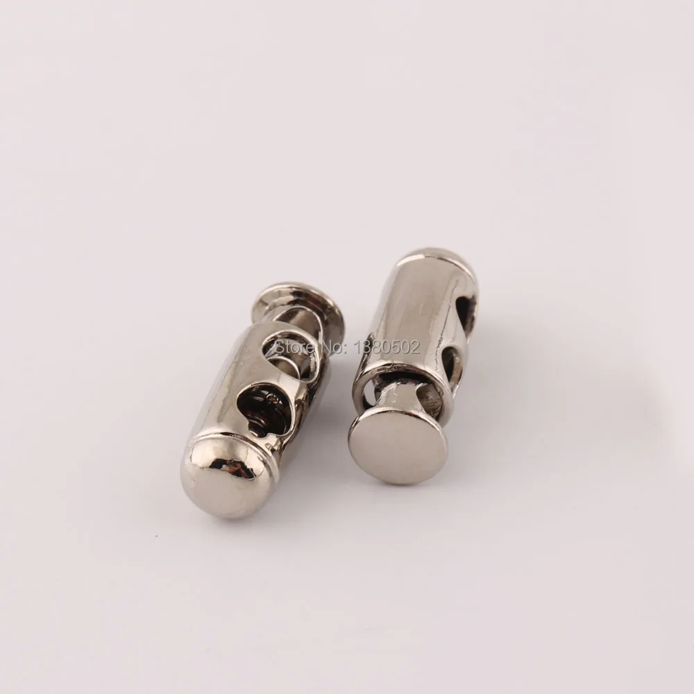 10pcs/lot Cord End Adjuster Double Barrel Lock 24mm Metal Paracord Toggle Locks for hat backpack Garment accessories | Дом и сад