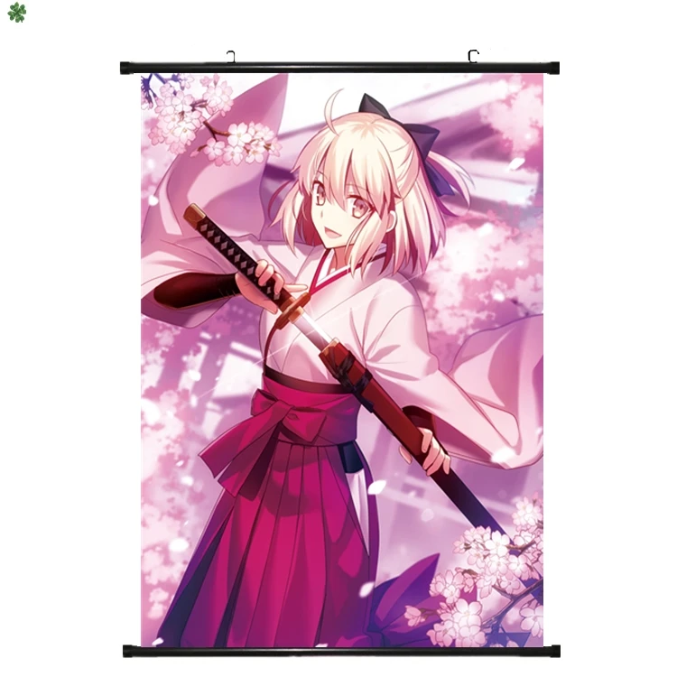 Японский аниме Декор стены прокрутки плакат Fate Grand заказ напечатанная живопись