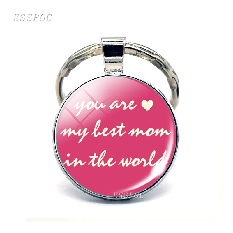 I Love Mom (Я люблю маму) брелок &quotлюбовь&quot Цитата стеклянный купольный кабошон