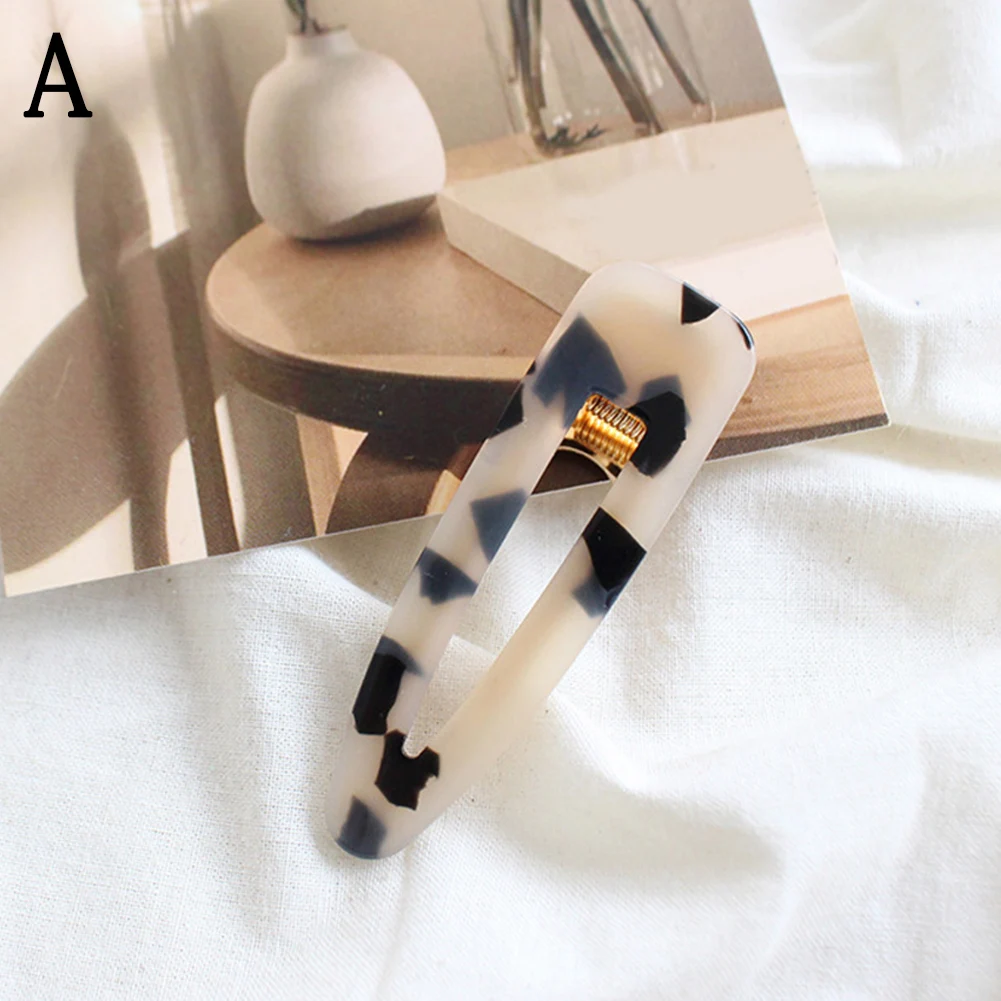 Аксессуары для волос из ацетата девочек заколки с геометрическим леопардовым