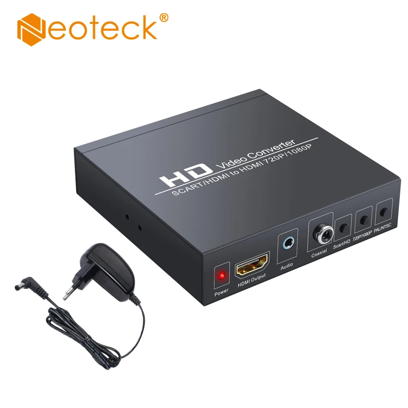 Neoteck SCART to HDMI совместимый конвертер поддерживает RGB и CVBS видеосигналы на 720P/1080P для