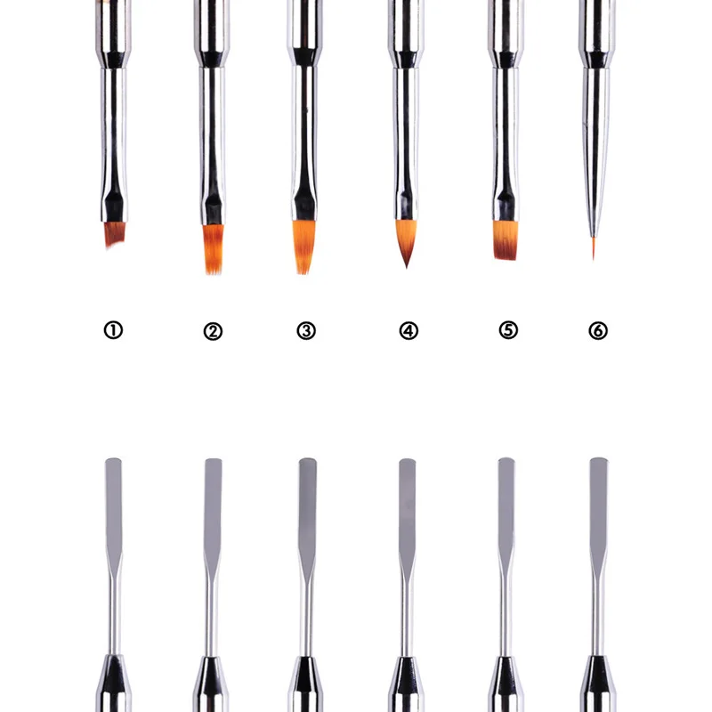 Rakado 1PC Dual Ended Nail Art Acrylic UV GEL Extension Builder Flower Painting Brush Pen Gel Spatula Stick Manicure Tool New | Красота и