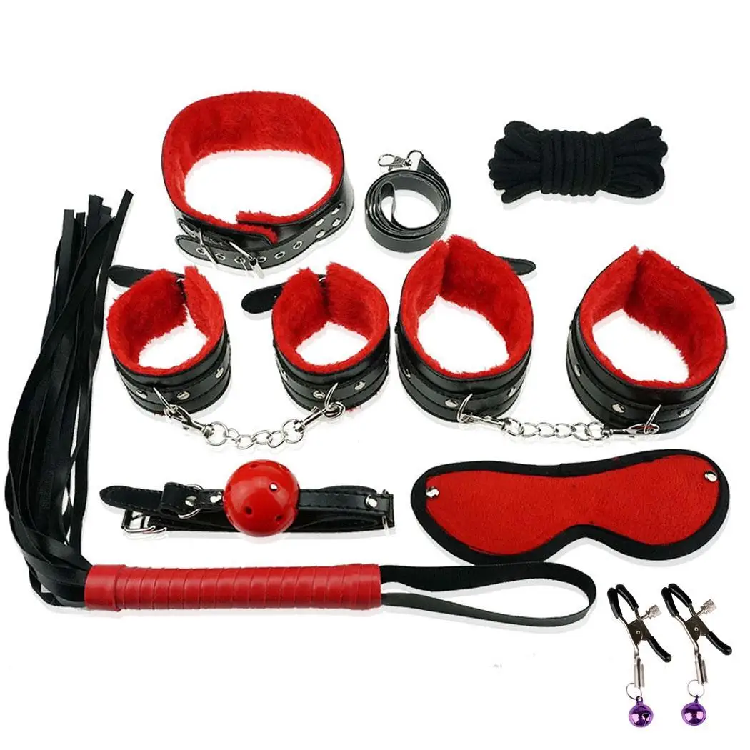 Li bo 8 PCSBondage игрушки экзотическая бижутерия новый PU меховой платок лодыжки манжеты