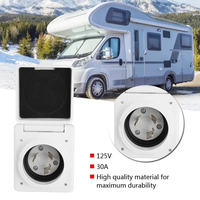 125V 30A RV Морской шнур питания твист Электрический замок Белый вход с